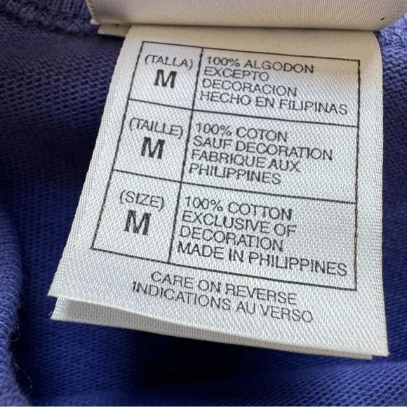 VTG Disney Store Purple Long Sleeve Top Winnie The Pooh Embroidered Mittens M - Picture 10 of 11